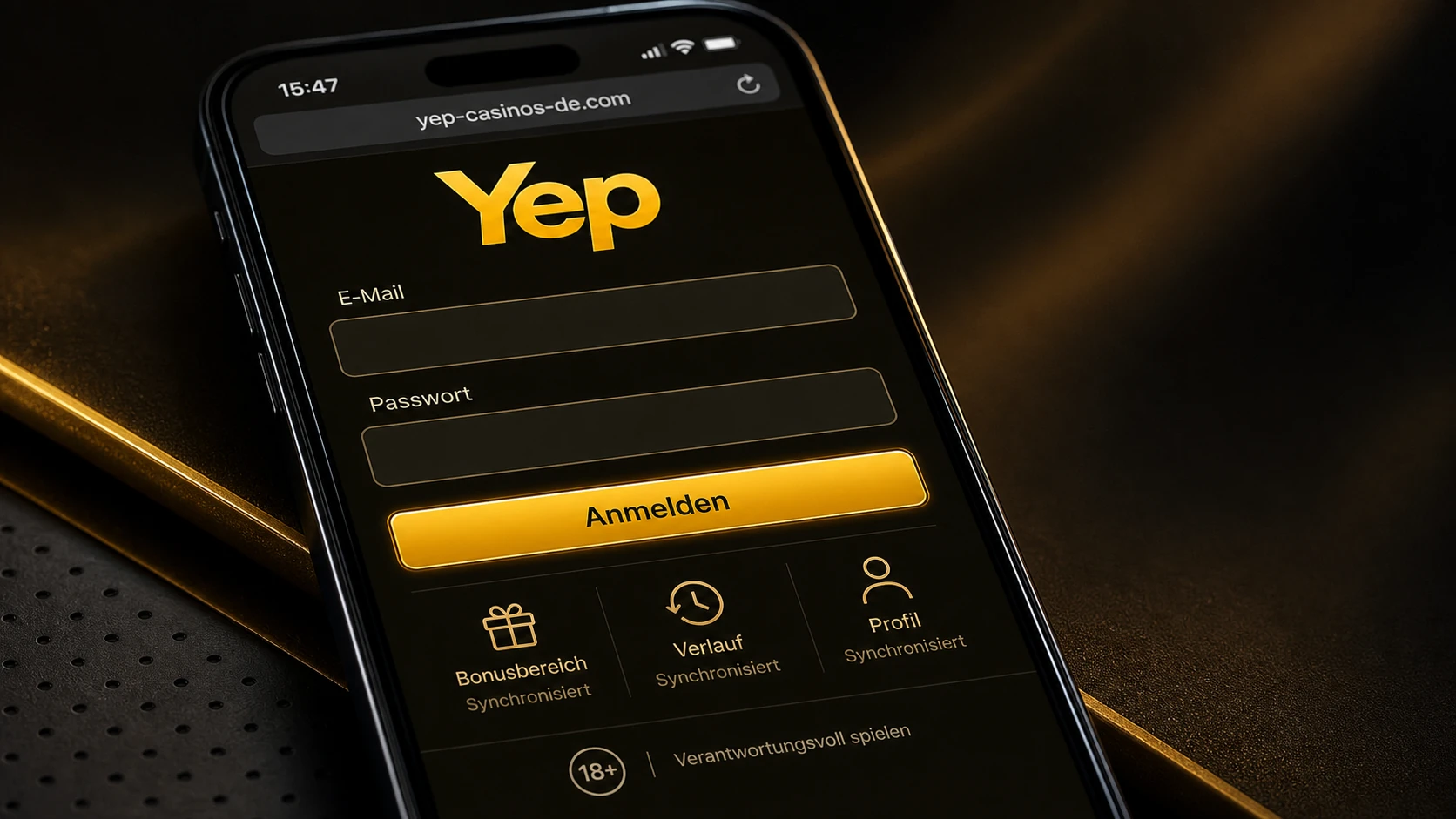 Anmeldung über die App